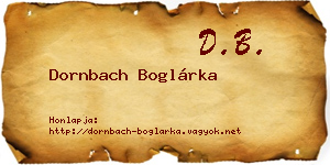 Dornbach Boglárka névjegykártya